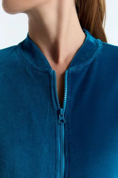 Leela Cotton Leela Cotton Unisex Jacke, Donaublau, – Produktbild 4 von 4