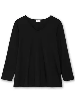 sheego Langarmshirt schwarz – Produktbild 1 von 1