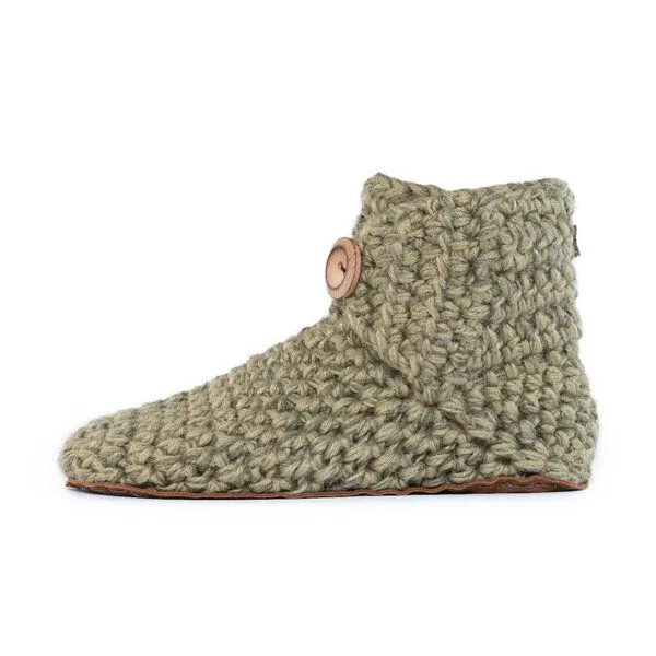 Kingdom of Wow Kingdom of Wow - Handgefertigte Hausschuhe aus Wolle - High Top, Winter moss, – Produktbild 1 von 5