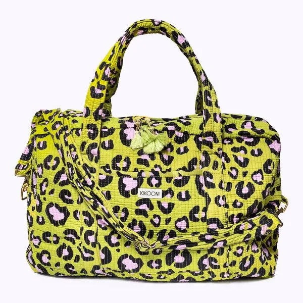 KIKOONI KIKOONI handgefertigte große Reisetasche TRAVELER BAG, Oh leo cosmic green, – Produktbild 1 von 4