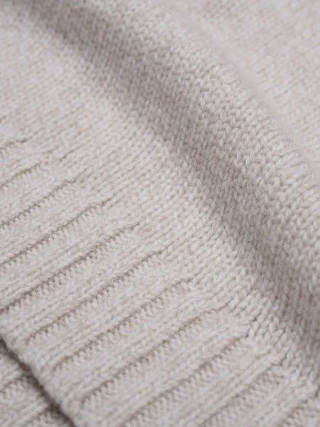FUXBAU FUXBAU Männer Merino Strickpullover, Beige, – Produktbild 5 von 5