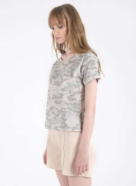 ORGANICATION ORGANICATION T-Shirt aus Bio-Baumwolle mit Camouflage-Muster, Multi(camouflage), – Produktbild 3 von 4