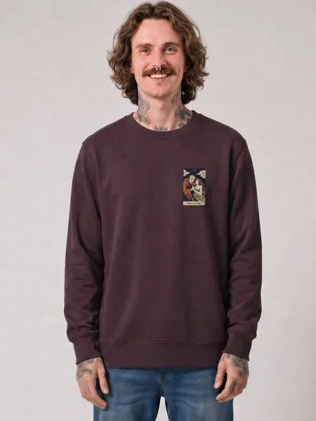 watapparel watapparel Sweatshirt Unisex Tarot The Lovers, Red brown, – Produktbild 2 von 2