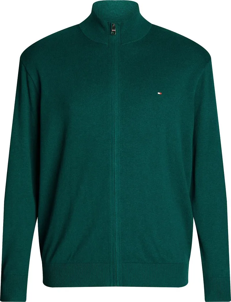 Tommy Hilfiger Tommy Hilfiger Big & Tall Strickjacke Grün - Größe 4XL, Dunkelgrün, – Produktbild 2 von 4