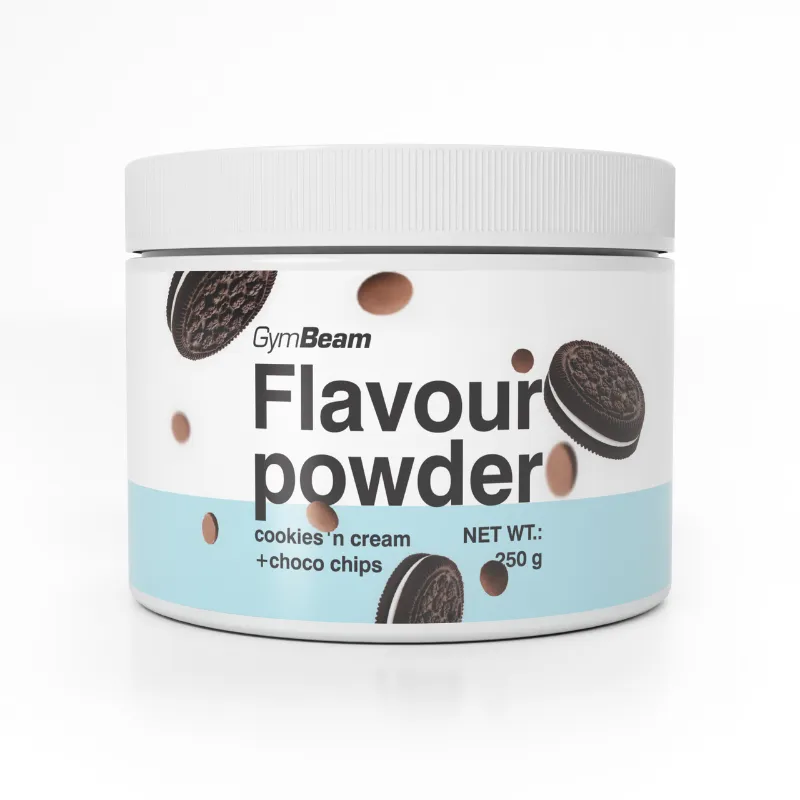 GymBeam Food GymBeam Flavour Powder 250 g Cookies & Cream mit Schokosplittern – Produktbild 1 von 1