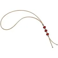 Kork Deko Kork-Deko Lange Halskette aus Kork, rot, vegan, Schmuck Damen, 80cm, für jeden Anlass – Produktbild 1 von 1