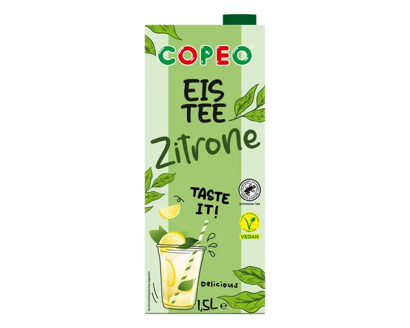 Copeo Tee, COPEO Eistee Zitrone koffeinhaltiges Teegetränk 1500ml 6er Pack – Produktbild 2 von 3