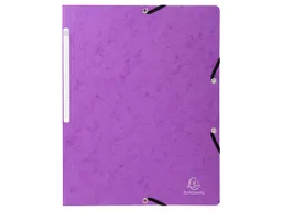 Exacompta 25 Exacompta Eckspannmappen, Colorspan-Karton, 400 g/m², DIN A4, Gummizug, violett – Produktbild 1 von 1
