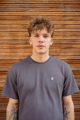 Lucid Collective Lucid Collective Herren vegan T-Shirt Honet Anthrazit Grau – Produktbild 1 von 1