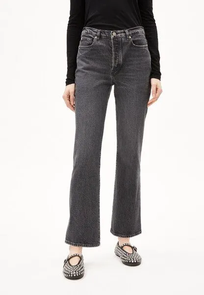 ARMEDANGELS ARMEDANGELS VELAARI - Damen Jeans Flared Leg Mid Waist Ankle Bio-Baumwoll Mix Comfort-Stretch, Blue, – Produktbild 1 von 4