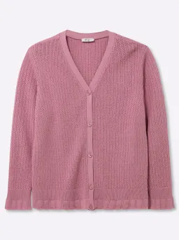 sheego Ajourstrickjacke altrosa – Produktbild 1 von 1