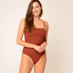 Woodlike Woodlike Damen vegan Einteiliger Badeanzug Sole Reversible Spice Braun / Rosa – Produktbild 1 von 1