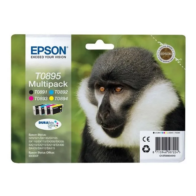 Epson Epson 4er Set Tintenpatronen T0895 schwarz, cyan, magenta, gelb – Produktbild 2 von 2
