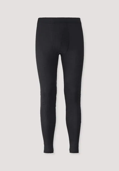 hessnatur hessnatur Longpants PURE FUNCTION aus Bio-Merinowolle und Seide, Schwarz, – Produktbild 2 von 3