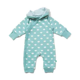 Little Green Radicals Little Green Radicals Baby Overall aus Bio-Baumwolle – Hellblau mit Wolken, wendbar – Produktbild 1 von 1