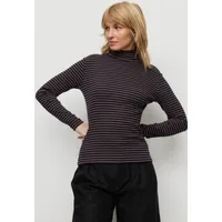 recolution Recolution Damen vegan Langarmshirt Liatris Stripes In Dark Grape – Produktbild 1 von 1