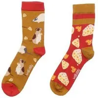 Walkiddy Baby Socken Bio-Baumwolle Gelb – weiche Walkiddy Söckchen mit Mäuse-Motiv, elastisch & vegan – nachhaltige, hautfreundliche & langlebige Qualität von Walkiddy – Produktbild 1 von 1