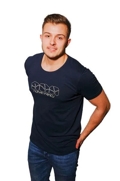 Human Family Bio T-Shirt von Human Family "Change Logo", Navy, – Produktbild 1 von 3