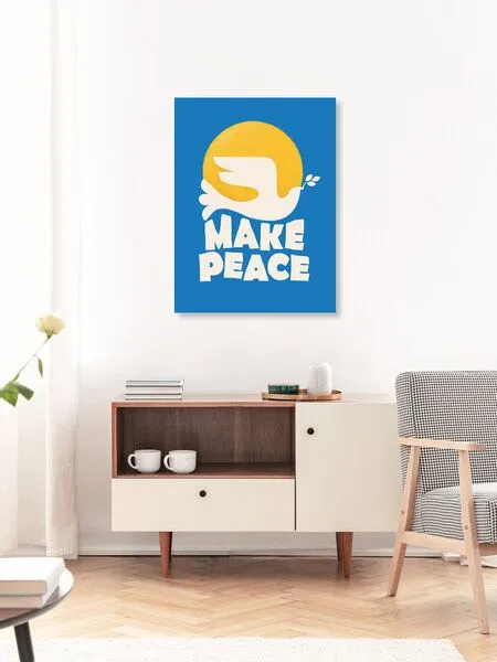 Photocircle Photocircle Poster / Leinwandbild - MAKE PEACE TYPOGRAPHY – Produktbild 3 von 4