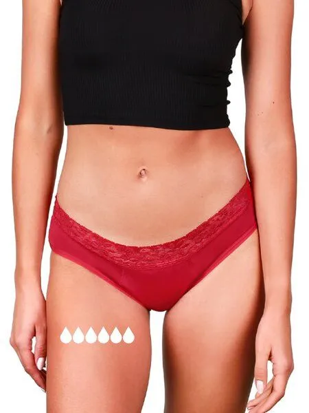 Taynie Ultra Periodenunterwäsche Biozidfrei 60°C Taynie Queen Ultra, Rot, – Produktbild 2 von 4
