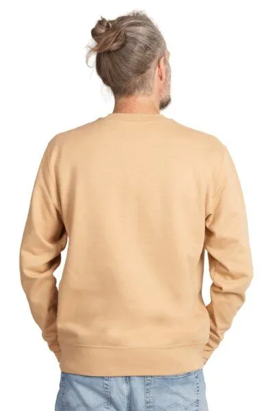 Life-Tree Life-Tree Sweater aus Biobaumwolle Fairwear Unisex "Weltenbaum" in Latte – Produktbild 5 von 5