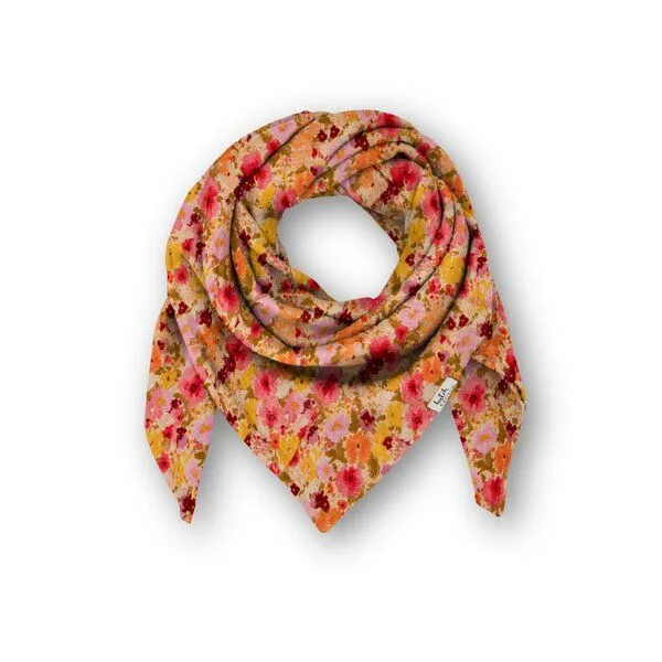 Hutch&Putch Hutch&Putch Musselin Halstuch - Dreieckstuch - Lätzchen - Schal für Baby (0-2 Jahre) aus 100% Bio-Baumwolle, Flowerful, – Produktbild 1 von 2