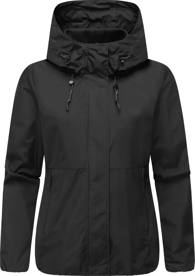ragwear ragwear Outdoorjacke Sunniva Light Wasserdichte und atmungsaktive Damen Übergangsjacke, Schwarz, – Produktbild 5 von 5