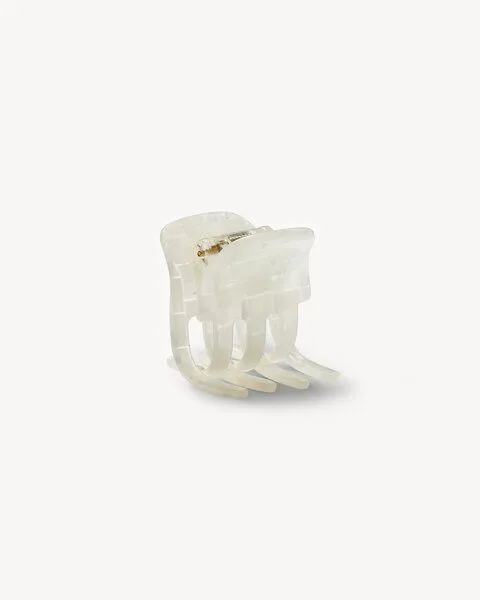 JAN N JUNE JAN N JUNE MACHETE Haarklammer MINI CLAW aus Acetat, Opalite shell checker (weiß), – Produktbild 2 von 4