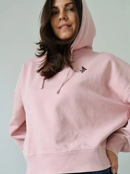 Kultgut Kultgut Kuschelig weich- Vintagelook- Hoodie/ Die kleine Nachtigall, Rosa (rosenholz), – Produktbild 1 von 4