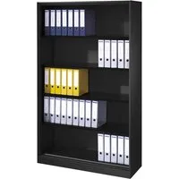 Regal "CONTACT", Höhe 198 cm  (BxT) 120 x 43,5 , schwarz – Produktbild 1 von 1