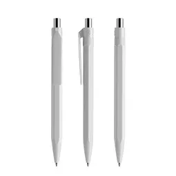 prodir prodir QS50 PMP Push Kugelschreiber, Concrete Grey-Silver chrome finish – Produktbild 1 von 1