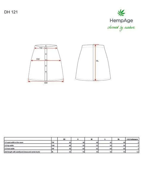 HempAge HempAge Rock mit Pepita-Muster Hanf/Biobaumwolle, Dove (blau), – Produktbild 3 von 4