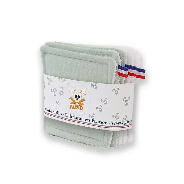 PAPATE PAPATE Waschbare Tücher aus Bio-Baumwolle, Grün, – Produktbild 1 von 4