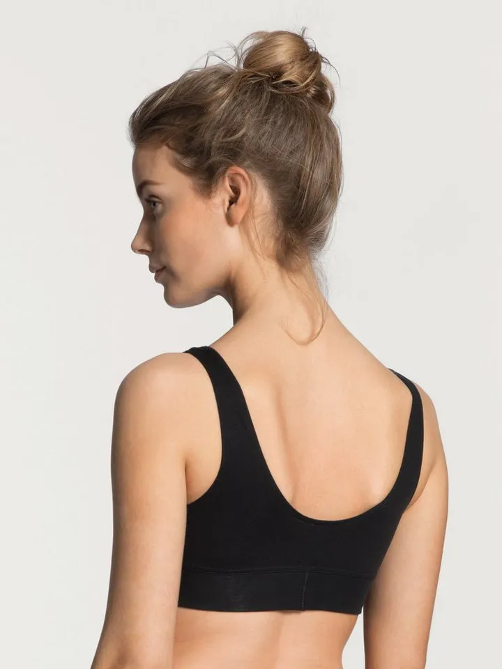 CALIDA CALIDA Bustier Elastic breites Unterbrustband, ohne Bügel, Baumwollmischung, Schwarz, – Produktbild 5 von 5