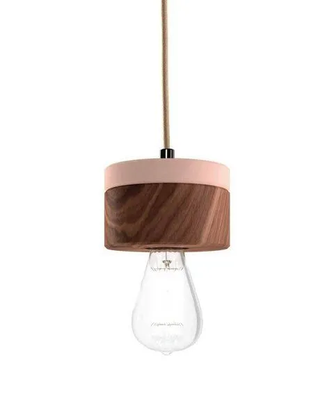 ALMUT von Wildheim ALMUT von Wildheim Pendelleuchte Walnussholz, dimmbar, Zartrosa, – Produktbild 2 von 4