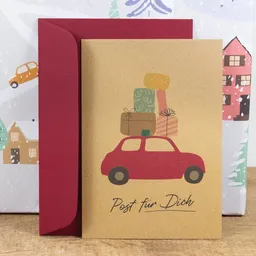 Bow & Hummingbird Bow & Hummingbird Postkarte Post für Dich (mit Auto), wahlweise mit Briefumschlag – Produktbild 1 von 1