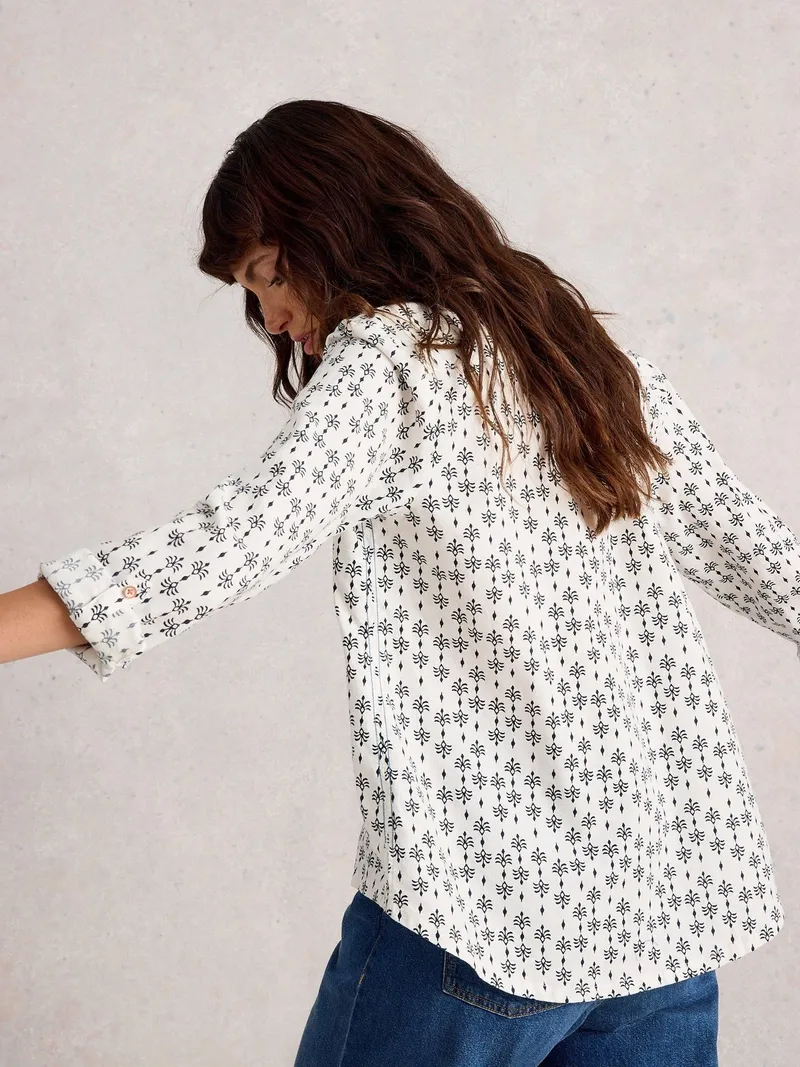 White Stuff Bluse Sophie aus Bio-Baumwolle - 34, Weiß print, – Produktbild 4 von 4