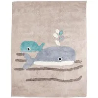 HANS NATUR Kinderteppich Bio-Baumwolle "Wal" Maße 100 x 130 cm, Braun, – Produktbild 1 von 1