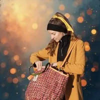 REFISHED fair fashion e.U. REFISHED fair fashion e.U. SOULMATE TWEED ZIP | Limitierte Edition Tasche, #tweed zip pink / #fish orange-schwarz, – Produktbild 1 von 1