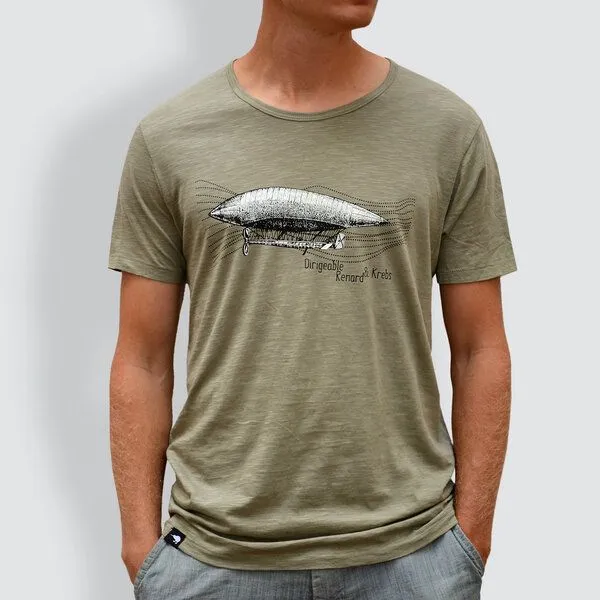little kiwi little kiwi Herren T-Shirt, "Dirigeable", Light Khaki – Produktbild 1 von 4