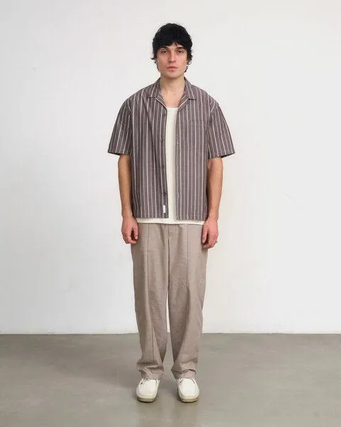 Rotholz Rotholz Bowling Shirt - Brown Stripe, Brown, – Produktbild 3 von 4