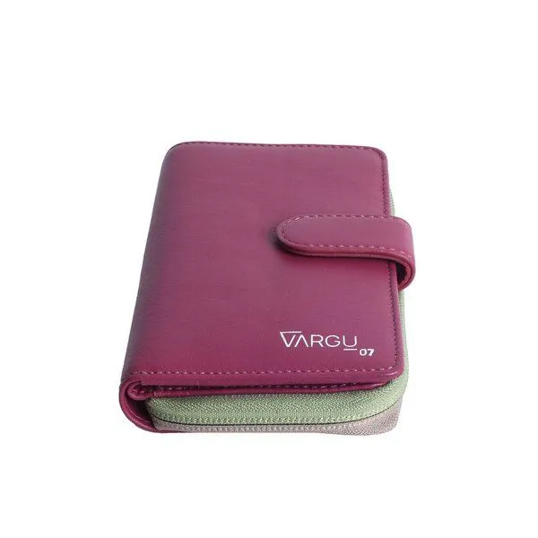 Vargu Vargu Echtleder Geldbörse SABA 1-A, Cranberry-sage green, – Produktbild 4 von 4