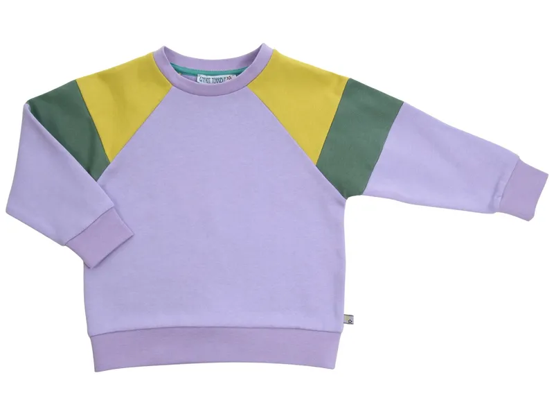 Enfant Terrible Enfant Terrible Sweatshirt Colourblocking lilac-light mustard 86/92, Lila, – Produktbild 2 von 2