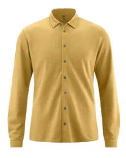 HempAge Hempage Herren vegan Hemd Aus Slub Jersey Dijon Gelb – Produktbild 1 von 1