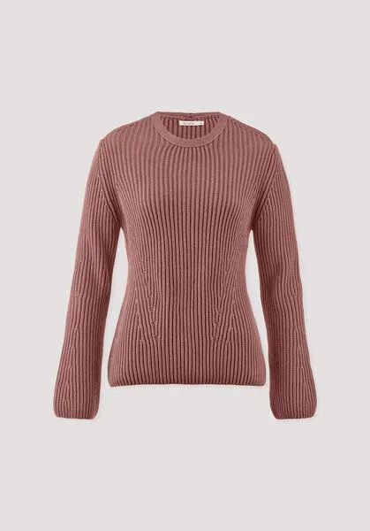 hessnatur hessnatur Strick Pullover Regular aus reiner Bio-Baumwolle, Rosenholz, – Produktbild 4 von 4