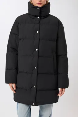 LangerChen LangerChen Damen vegan Jacke Mit Stehkragen Schwarz – Produktbild 1 von 1