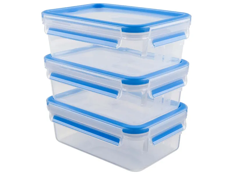 EMSA EMSA 3er-Pack Frischhaltedosen 'Clip und Close' 1,00 l, Blau, – Produktbild 1 von 1