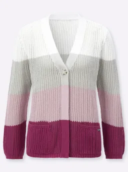 Witt Ajourstrickjacke erika-ecru-geringelt – Produktbild 1 von 1