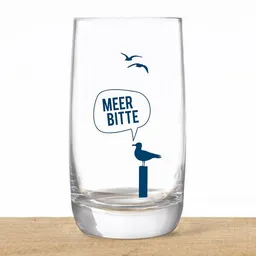 Bow & Hummingbird Bow & Hummingbird Kristallglas, Longdrinkglas "Meer Bitte Möwe" made in EU – Produktbild 1 von 1