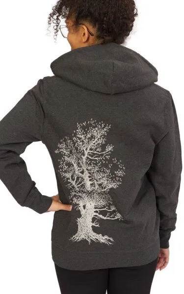 Life-Tree Life-Tree Organic Fairwear Zipper Unisex Pine Tree, Grau, – Produktbild 2 von 4